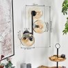 Koyoto Lampada a sfera, Applique Ambrato, Chiaro, 3-Luci