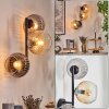 Koyoto Lampada a sfera, Applique Ambrato, Chiaro, Grigio fumo, 3-Luci