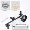 Koyoto Lampada a sfera, Applique Ambrato, Chiaro, Grigio fumo, 3-Luci