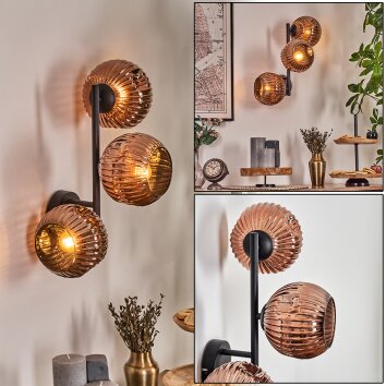 Ripoll Lampada a sfera, Applique Ramato, 3-Luci