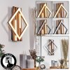 Ellekilde Applique LED Marrone, Aspetto del legno, Nero, 1-Luce