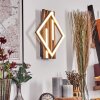 Ellekilde Applique LED Marrone, Aspetto del legno, Nero, 1-Luce