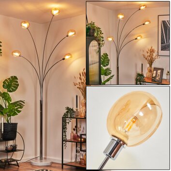 Nikkala Lampada da terra Cromo, Bianco, 5-Luci Nikkala Lampada da terra Cromo, Bianco, 5-Luci