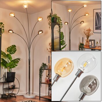 Nikkala Lampada da terra Cromo, Bianco, 5-Luci Nikkala Lampada da terra Cromo, Bianco, 5-Luci