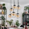 Gastor Lampadario a sospensione, Lampada a sfera, Lampada a sospensione Ambrato, Chiaro, 6-Luci