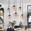 Gastor Lampadario a sospensione, Lampada a sfera, Lampada a sospensione Ambrato, Chiaro, 6-Luci