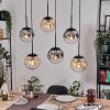 Gastor Lampadario a sospensione, Lampada a sfera, Lampada a sospensione Ambrato, Chiaro, Grigio fumo, 6-Luci
