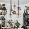 Gastor Lampadario a sospensione, Lampada a sfera, Lampada a sospensione Ambrato, Chiaro, Grigio fumo, 6-Luci