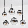 Gastor Lampadario a sospensione, Lampada a sfera, Lampada a sospensione Chiaro, Grigio fumo, 6-Luci