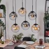 Gastor Lampadario a sospensione, Lampada a sfera, Lampada a sospensione Ambrato, Chiaro, Grigio fumo, 6-Luci