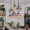 Gastor Lampadario a sospensione, Lampada a sfera, Lampada a sospensione Ambrato, Chiaro, Grigio fumo, 6-Luci