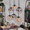 Gastor Lampadario a sospensione, Lampada a sfera, Lampada a sospensione Ambrato, Chiaro, Grigio fumo, 6-Luci