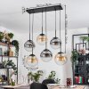 Gastor Lampadario a sospensione, Lampada a sfera, Lampada a sospensione Ambrato, Chiaro, Grigio fumo, 6-Luci