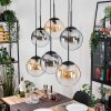 Gastor Lampadario a sospensione, Lampada a sfera, Lampada a sospensione Ambrato, Chiaro, Grigio fumo, 6-Luci