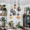 Gastor Lampadario a sospensione, Lampada a sfera, Lampada a sospensione Ambrato, Grigio fumo, 6-Luci