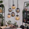 Gastor Lampadario a sospensione, Lampada a sfera, Lampada a sospensione Ambrato, Grigio fumo, 6-Luci
