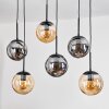 Gastor Lampadario a sospensione, Lampada a sfera, Lampada a sospensione Ambrato, Grigio fumo, 6-Luci