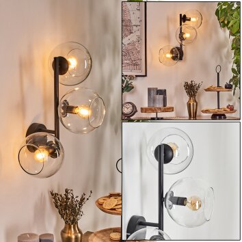 Koyoto Lampada a sfera, Applique Chiaro, 3-Luci Koyoto Lampada a sfera, Applique Chiaro, 3-Luci