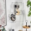 Koyoto Lampada a sfera, Applique Ambrato, Chiaro, Grigio fumo, 3-Luci