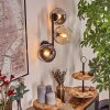 Koyoto Lampada a sfera, Applique Ambrato, Chiaro, Grigio fumo, 3-Luci