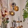 Ripoll Lampada a sfera, Applique Cromo, Oro, Grigio fumo, 3-Luci
