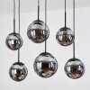 Gastor Lampadario a sospensione, Lampada a sfera, Lampada a sospensione Grigio fumo, 6-Luci