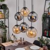 Gastor Lampadario a sospensione, Lampada a sfera, Lampada a sospensione Ambrato, Grigio fumo, 6-Luci