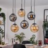 Gastor Lampadario a sospensione, Lampada a sfera, Lampada a sospensione Ambrato, Grigio fumo, 6-Luci