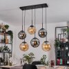 Gastor Lampadario a sospensione, Lampada a sfera, Lampada a sospensione Ambrato, Grigio fumo, 6-Luci