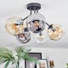 Ripoll Plafoniera, Lampada a sfera Ambrato, Chiaro, Grigio fumo, 5-Luci