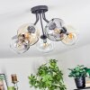 Ripoll Plafoniera, Lampada a sfera Ambrato, Chiaro, Grigio fumo, 5-Luci