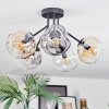 Ripoll Plafoniera, Lampada a sfera Ambrato, Chiaro, Grigio fumo, 5-Luci
