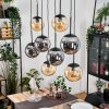 Gastor Lampadario a sospensione, Lampada a sfera, Lampada a sospensione Ambrato, Grigio fumo, 8-Luci