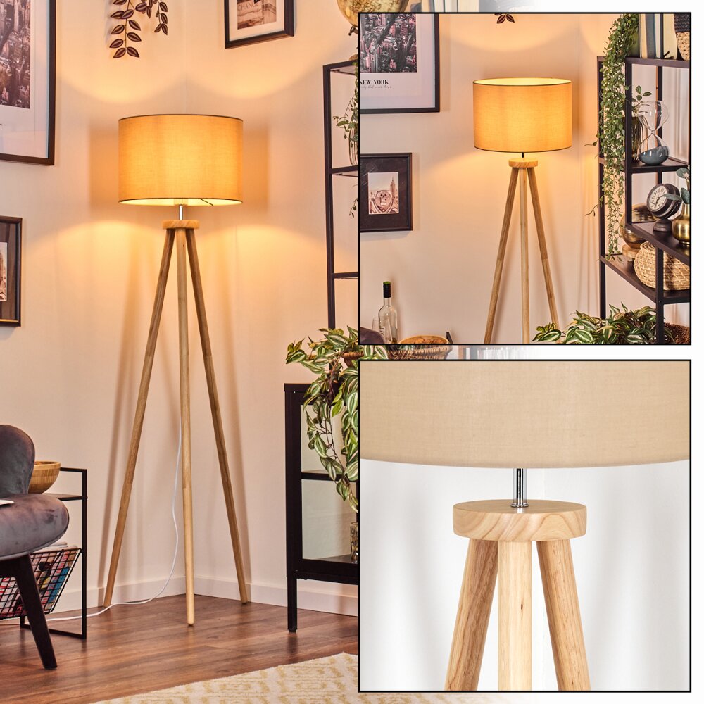 Soungou Lampada da terra Cromo, Écru, 1-Luce main product photo