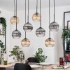 Koyoto Lampadario a sospensione, Lampada a sfera, Lampada a sospensione Écru, Nero, 8-Luci