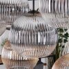 Koyoto Lampadario a sospensione, Lampada a sfera, Lampada a sospensione Écru, Nero, 8-Luci