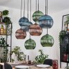 Koyoto Lampadario a sospensione, Lampada a sfera, Lampada a sospensione Écru, Nero, 8-Luci