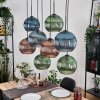 Koyoto Lampadario a sospensione, Lampada a sfera, Lampada a sospensione Écru, Nero, 8-Luci