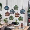 Koyoto Lampadario a sospensione, Lampada a sfera, Lampada a sospensione Écru, Nero, 8-Luci