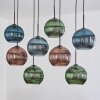 Koyoto Lampadario a sospensione, Lampada a sfera, Lampada a sospensione Écru, Nero, 8-Luci