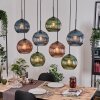 Koyoto Lampadario a sospensione, Lampada a sfera, Lampada a sospensione Écru, Nero, 8-Luci