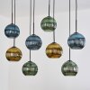 Koyoto Lampadario a sospensione, Lampada a sfera, Lampada a sospensione Écru, Nero, 8-Luci