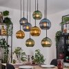Koyoto Lampadario a sospensione, Lampada a sfera, Lampada a sospensione Écru, Nero, 8-Luci