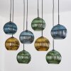 Koyoto Lampadario a sospensione, Lampada a sfera, Lampada a sospensione Écru, Nero, 8-Luci