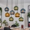 Koyoto Lampadario a sospensione, Lampada a sfera, Lampada a sospensione Écru, Nero, 8-Luci