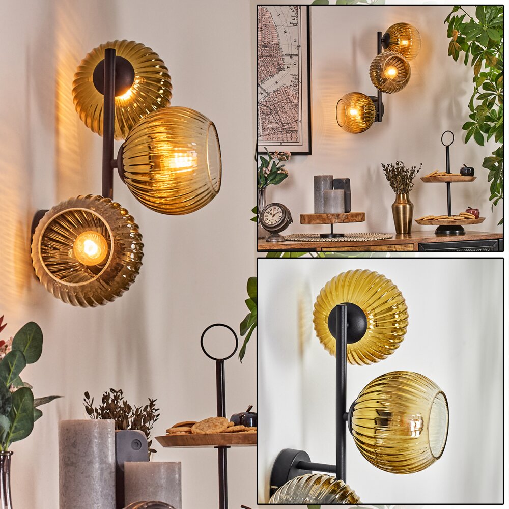 Koyoto Lampada a sfera, Applique Oro, Chiaro, 3-Luci main product photo