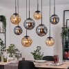 Gastor Lampadario a sospensione, Lampada a sfera, Lampada a sospensione Ambrato, Grigio fumo, 8-Luci