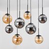 Gastor Lampadario a sospensione, Lampada a sfera, Lampada a sospensione Ambrato, Grigio fumo, 8-Luci
