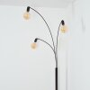Codecro Lampada da terra Cromo, Nero, Bianco, 3-Luci