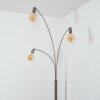 Codecreo Lampada da terra Nichel opaco, Nero, Bianco, 3-Luci
